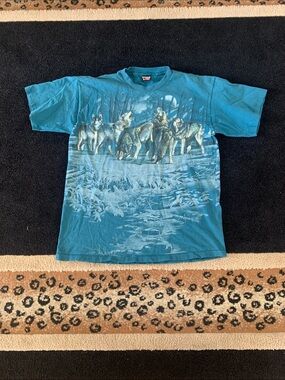 Vintage Wolf Pack T-Shirt with Front and Back Graphic